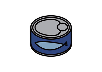 魚の缶詰のイラスト