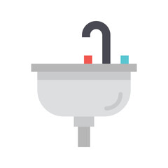 Sink icon vector image. Suitable for mobile apps, web apps and print media.