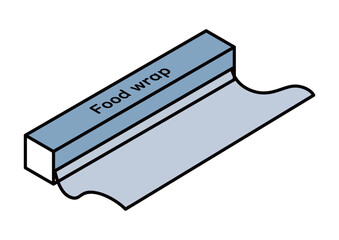 食品用ラップのイラスト