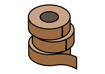 重ねたガムテープのイラスト