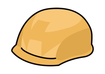 シンプルな防災ヘルメットのイラスト