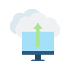 Upload to Cloud icon vector image. Suitable for mobile apps, web apps and print media.