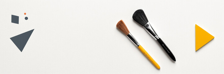 Fototapeta premium Geometric makeup brush display