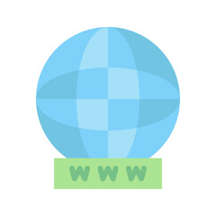 World Wide Web icon vector image. Suitable for mobile apps, web apps and print media.