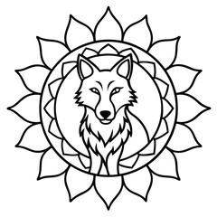 Fototapeta premium Tribal Lion Head Tattoo Vector Illustration