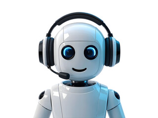 Happy robot. 3d ai character, chat bot mascot isolated on white background, GPT chatbot icon. Artificial intelligence, trendy technology, support service, funny automation computer 