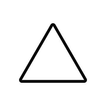 Simple triangle icon. Trendy flat vector design isolated on white background