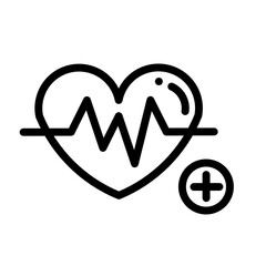 heart and heartbeat symbol