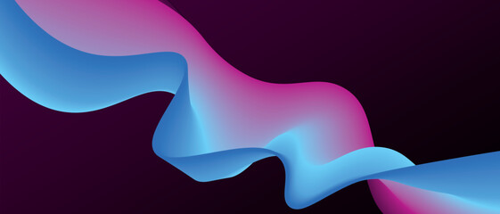 Abstract purple background with light blue and magenta gradient and waves. Vector illustration of background.