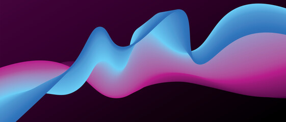 Abstract purple background with light blue and magenta gradient and waves. Vector illustration of background.