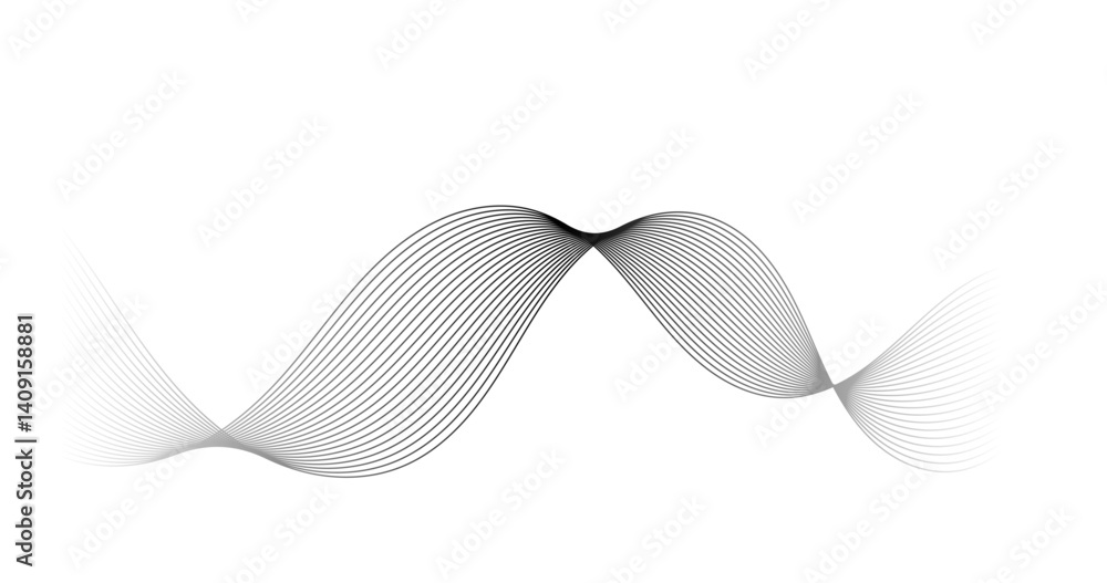 Aufkleber abstract wave element for design. digital frequency track equalizer. stylized line art background. v
