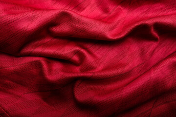 Wrinkled Red Fabric Texture with Abstract Pattern
