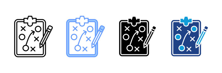 Planning Icon Set Multiple Style Collection