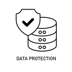 Icon a data protection, isolated against a clean background.