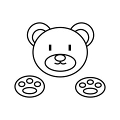 bear icon on white background