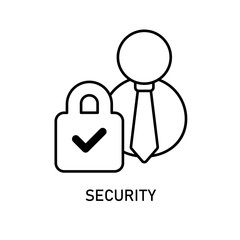 Icon a security, isolated against a clean background.