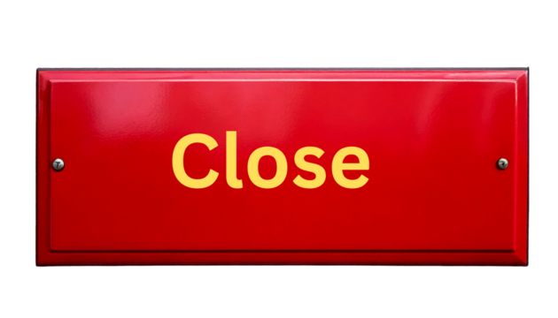 red stops sign on a wall isolated on transparent background 
