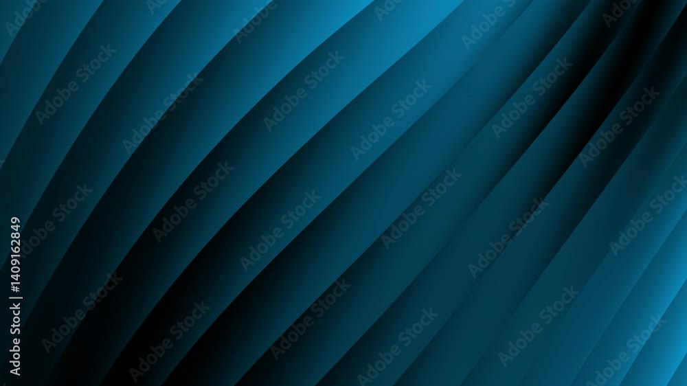 Poster Abstract waves in blue tones create a soothing and modern visual effect, emphasizing gradient and texture.