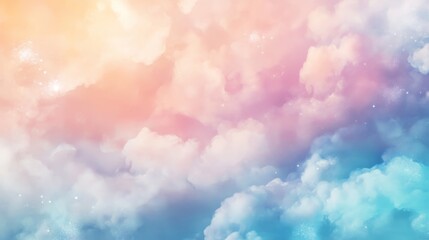 Fototapeta premium Elegant abstract wallpaper with soft gradient blobs in light pastel aurora colors