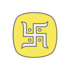 Swastik icon vector stock illustration