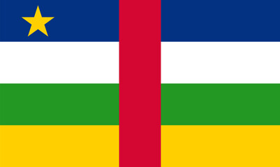 Central African Republic flag design. Central African Republic national flag Vector illustration. Central African Republic official color flag design.