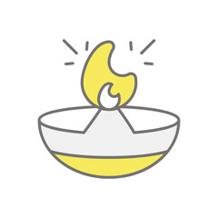 Diwali Lamp icon vector stock illustration