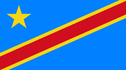 democratic republic of the congo flag design. democratic republic of the congo national flag Vector illustration. democratic republic of the congo official color flag design. Congo flag.