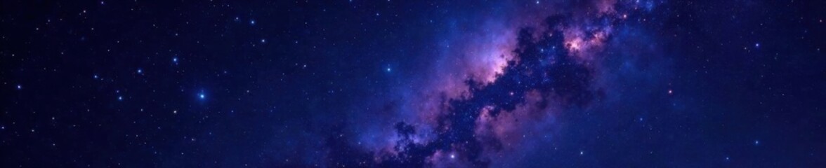 Fototapeta premium Twinkling starry sky with constellations shining bright, constellations, nebulas, galaxy