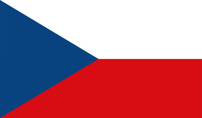 Czechia flag design. Czechia national flag Vector illustration. Czechia official color flag design.