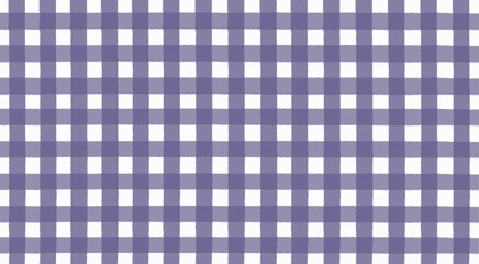 Retro hand-drawn navy blue checkered pattern. Cute gingham print	