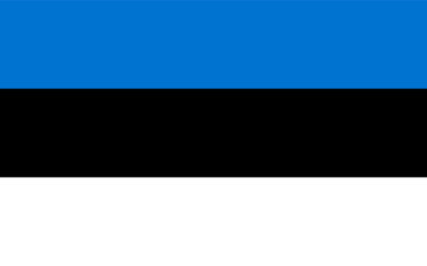Obraz premium Estonia flag design. Estonia national flag Vector illustration. Estonia official color flag design.