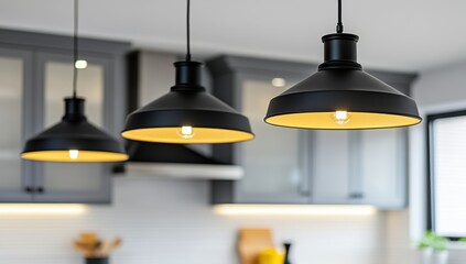 Obraz premium Modern kitchen pendant lights