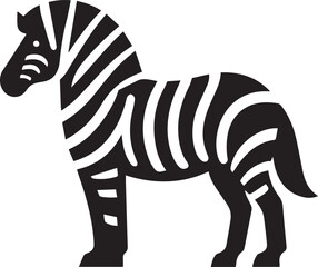 A zebra is shown with a black and white picture of a zebra
