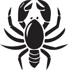 Beautiful Black Crab Vector Silhouette Art This Is An Editable And Printable Vector Eps File
