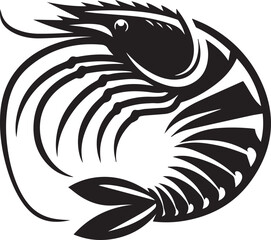 beautiful black Shrimp vector silhouette art this is an editable and printable vector eps file
