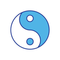 Ying Yang icon vector stock illustration