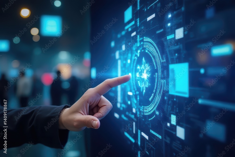 Poster omnichannel experience visualized with seamless digital touchpoints