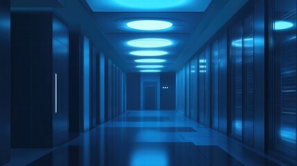 server room, data cloud storage, big databases center. future technology concept background.