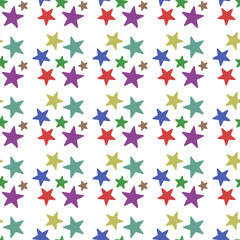 Colorful star seamless on white backround Eps 10