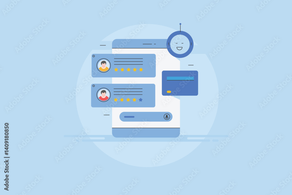 Poster personalised marketing with ai chatbot conversation, customer service automation system, virtual ass