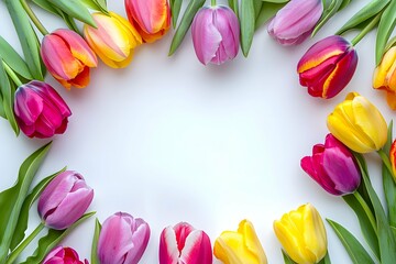 Elegant tulip festival template designed for spring event invitations and promotions.