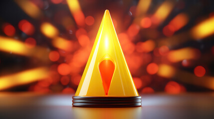 Attention and Danger Symbol with Exclamation Mark on Alert Backgrounds