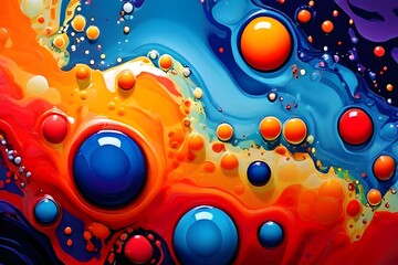 Obraz premium abstract colorful background with bubbles