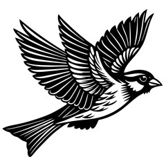 Sparrow silhouette