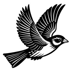 Sparrow silhouette
