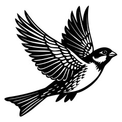 Sparrow silhouette