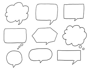 手描きあしらいセット　吹き出し