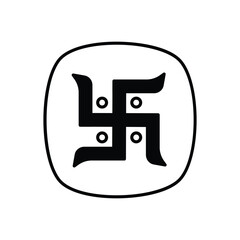 Swastik icon vector stock illustration