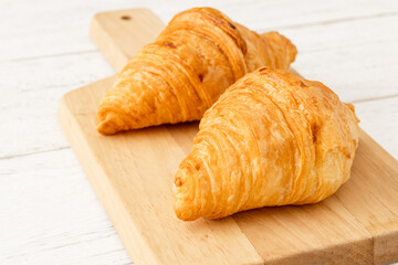 Croissant on plate