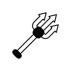 Trident icon vector stock illustration